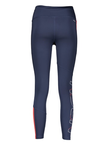 New Balance Legginsy sportowe w kolorze czerwono-granatowym