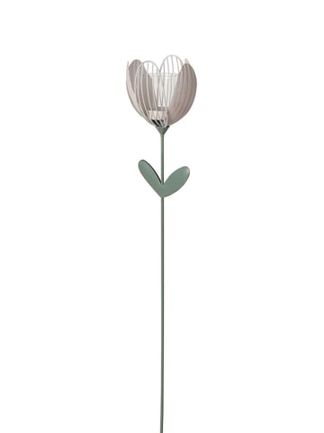 Boltze 3er-Set: Gartenstäbe "Fleura" in Rosa/ Creme - (H)100 cm