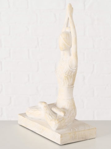 Boltze Figurki dekoracyjne (3 szt.) "Yoga" w kolorze białym - wys. 24 cm