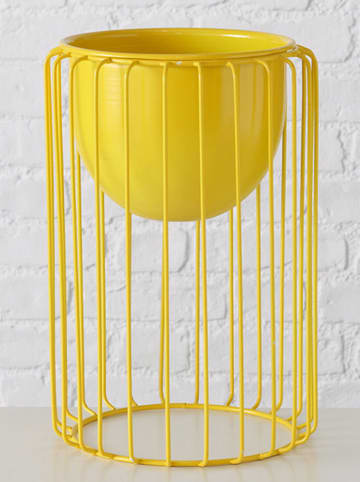 Boltze Doniczka "Vaso" w kolorze żółtym - wys. 37 cm