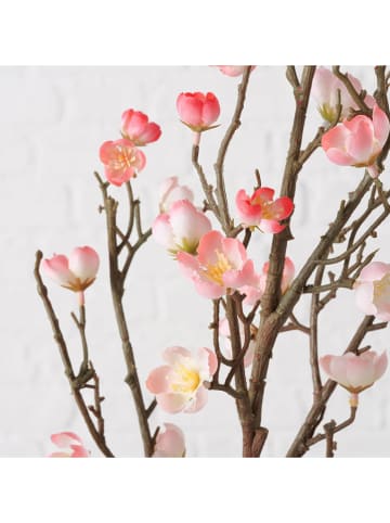 Boltze Dekoblume "Pfirsichblüte" in Rosa/ Braun - (H)23 cm