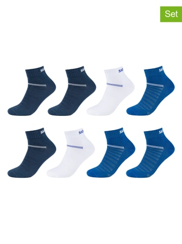 Skechers 8er-Set: Socken in Blau/ Weiß