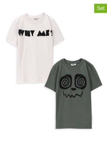 MOKIDA 2-delige set: shirts wit/kaki