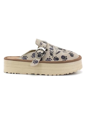 Calceo Clogs beige/zwart