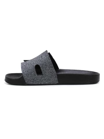 Calceo Slippers zilverkleurig/zwart