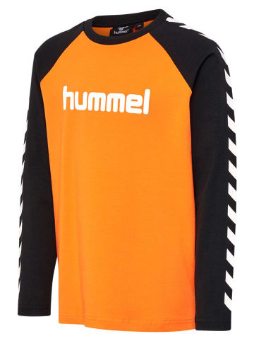 Hummel Koszulka w kolorze pomarańczowo-czarnym