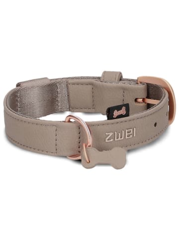Zwei Halsband taupe - (L)38 cm