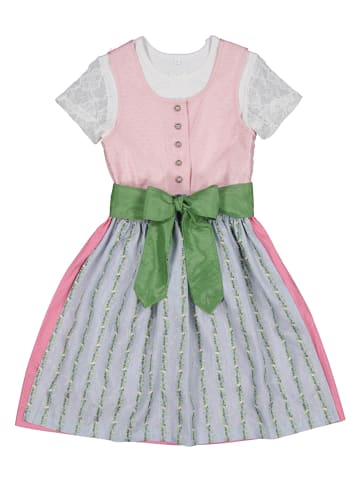 Turi Landhaus Dirndl in Rosa/ Hellblau