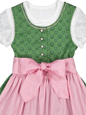 Turi Landhaus Dirndl in Grün/ Rosa