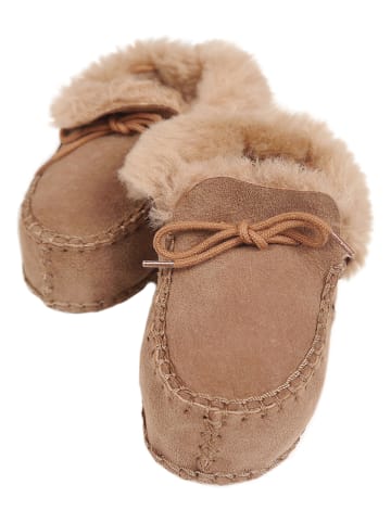 Kaiser Naturfellprodukte Leder-Babyhausschuhe "2000" in Braun
