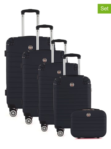 Canadian Peak 5tlg. Hardcase-Trolleyset "Shockeak" in Schwarz