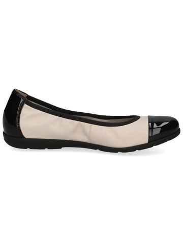 Caprice Leder-Ballerinas in Beige