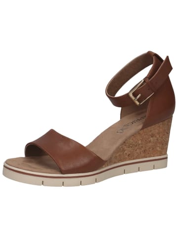 Caprice Leren sleehaksandalen lichtbruin