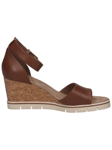 Caprice Leren sleehaksandalen lichtbruin