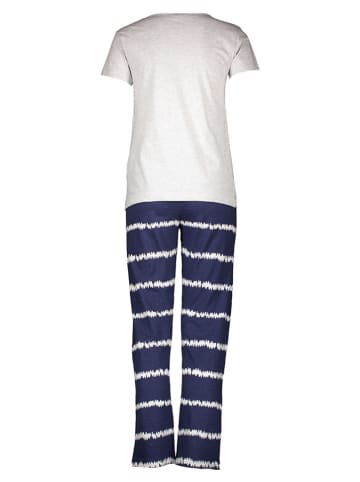 Melissa Brown Pyjama lichtgrijs/donkerblauw