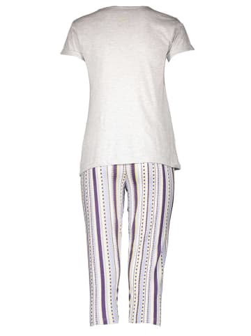 Melissa Brown Pyjama lichtgrijs/paars