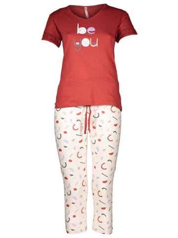 Melissa Brown Piżama w kolorze czerwono-białym