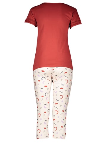 Melissa Brown Piżama w kolorze czerwono-białym
