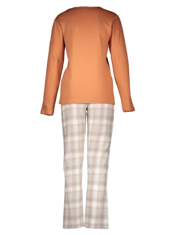 Melissa Brown Pyjama in Orange/ Beige