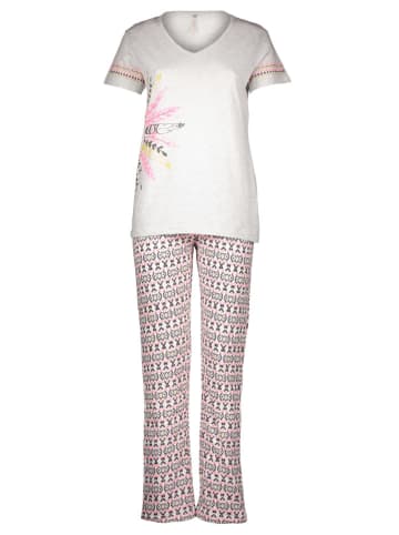 Melissa Brown Piżama w kolorze jasnoszaro-jasnoróżowym