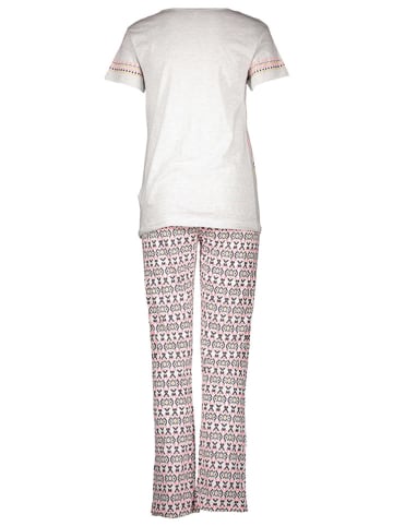 Melissa Brown Piżama w kolorze jasnoszaro-jasnoróżowym