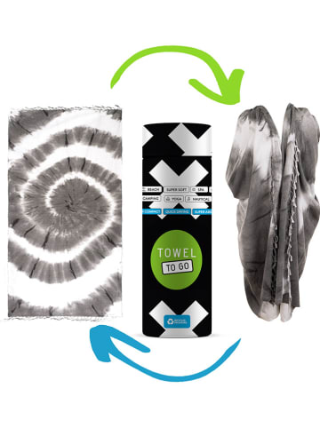 Towel to Go 2in1-Strandtuch und Pareo in Schwarz/ Weiß - (L)180 x (B)100 cm