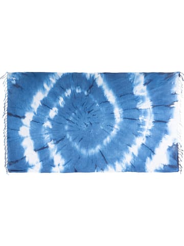 Towel to Go Strandtuch in Blau/ Weiß - (L)180 x (B)100 cm