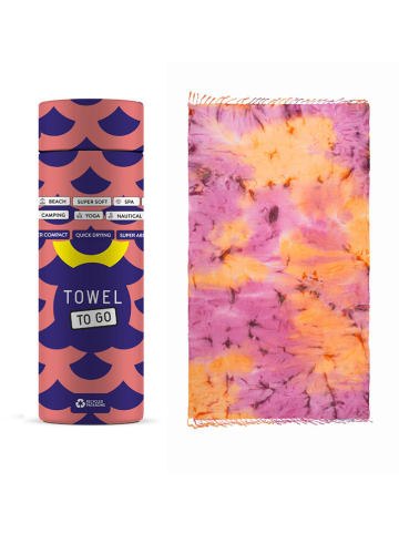 Towel to Go Strandtuch in Orange/ Rosa - (L)180 x (B)100 cm