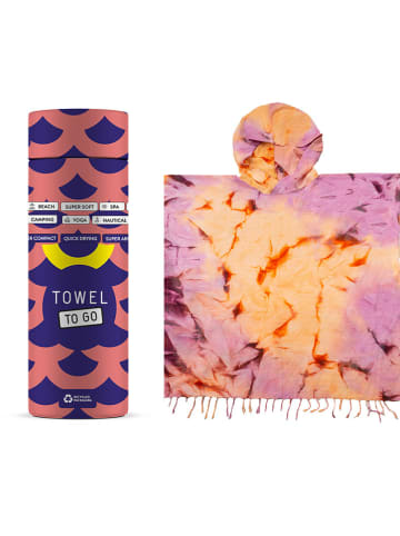 Towel to Go Poncho in Rosa/ Orange - (L)180 x (B)100 cm