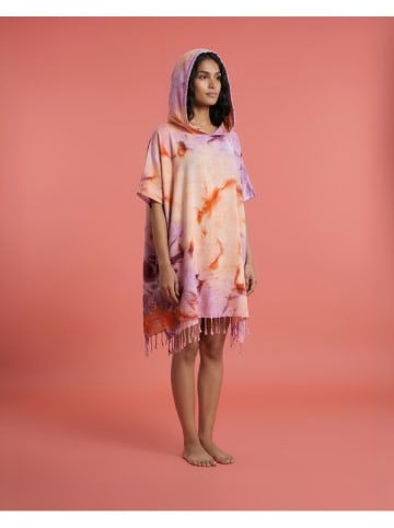 Towel to Go Poncho "Towel To Go - Tie Dye" in Lila/ Orange - (L)180 x (B)100 cm