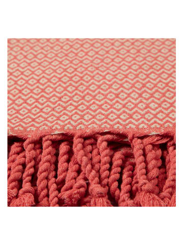Towel to Go Hamamtuch "Samos" in Pink/ Beige - (L)175 x (B)95 cm