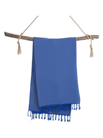 Towel to Go Hamamtuch "Samos" in Blau/ Grau - (L)175 x (B)95 cm