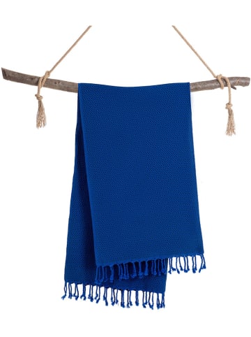 Towel to Go Hamamtuch "Samos" in Blau/ Dunkelblau - (L)175 x (B)95 cm