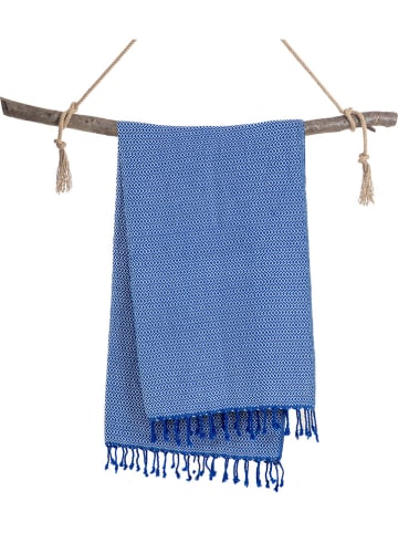 Towel to Go Hamamtuch "Samos" in Blau/ Hellblau - (L)175 x (B)95 cm