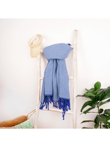 Towel to Go Hamamtuch "Samos" in Blau/ Hellblau - (L)175 x (B)95 cm