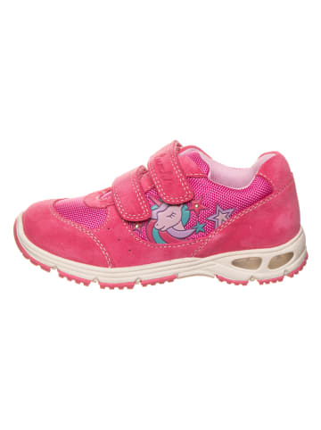 Lurchi Skórzane sneakersy "Bella" w kolorze różowym