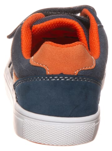 Lurchi Leder-Sneakers "Andre" in Dunkelblau/ Orange
