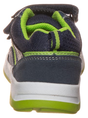 Lurchi Skórzane sneakersy "Maxim" w kolorze granatowo-zielonym