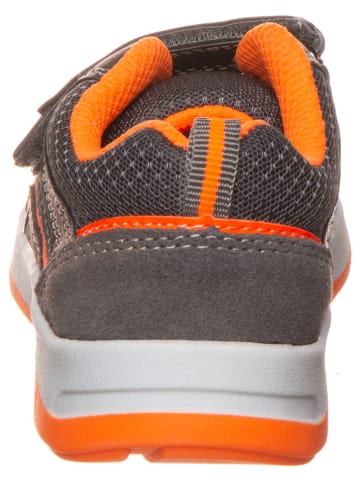 Lurchi Skórzane sneakersy "Maxim" w kolorze szaro-pomarańczowym