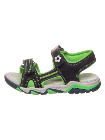 Lurchi Skórzane sandały "Bastian" w kolorze granatowo-zielonym