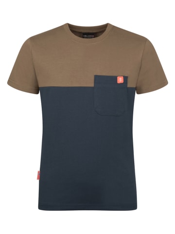 Trollkids Functioneel shirt "Bergen T" donkerblauw/bruin