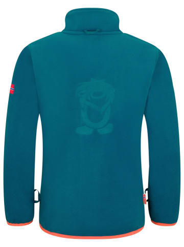 Trollkids Fleece vest "Oppdal XT" blauw/bruin