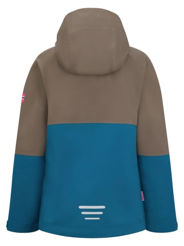 Trollkids Funktionsjacke "Gjende" in Brau/ Blau