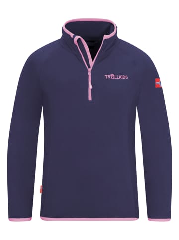 Trollkids Fleece trui "Nordland" pruimkleurig