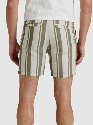 CAST IRON Shorts in Creme/ Grün