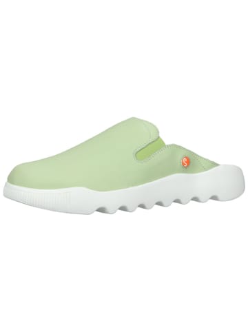 softinos Leder-Pantoletten in Grün