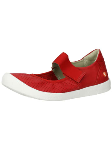 softinos Leder-Ballerinas in Rot