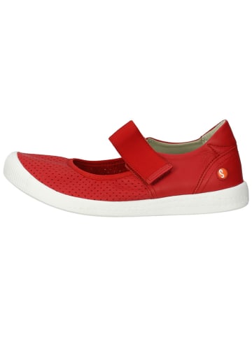 softinos Leder-Ballerinas in Rot