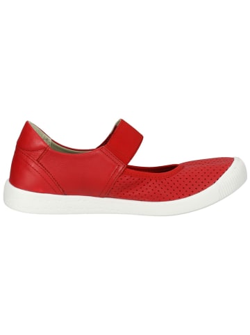 softinos Leder-Ballerinas in Rot