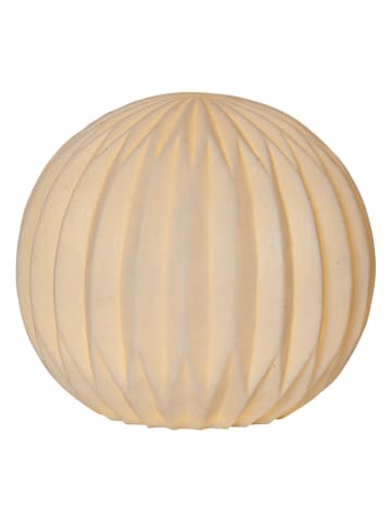 STAR Trading LED-Dekoobjekt "Sandy" in Creme - Ø 30 cm